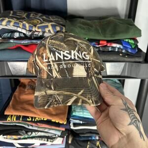 vintage 90s made in usa camo baseball cap